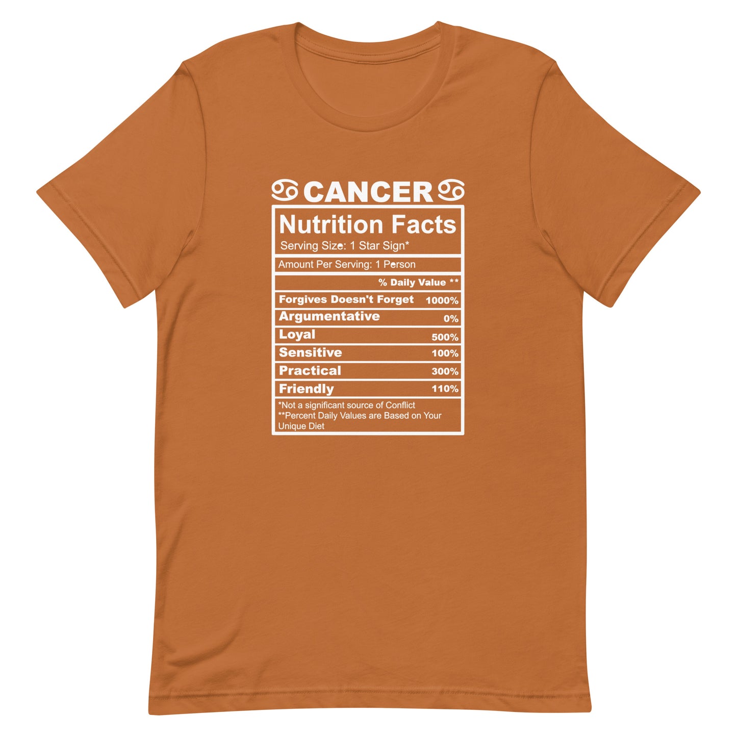 CANCER - 2XL-3XL - Unisex T-Shirt (white letters)