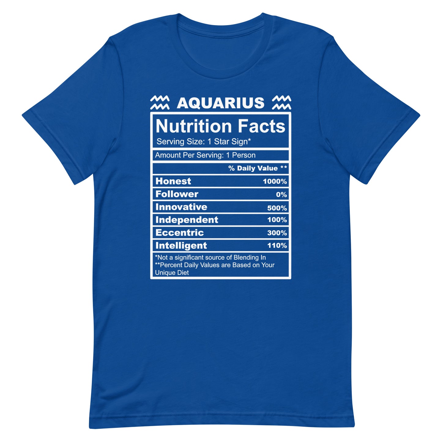 AQUARIUS - S-M - Unisex T-Shirt (white letters)