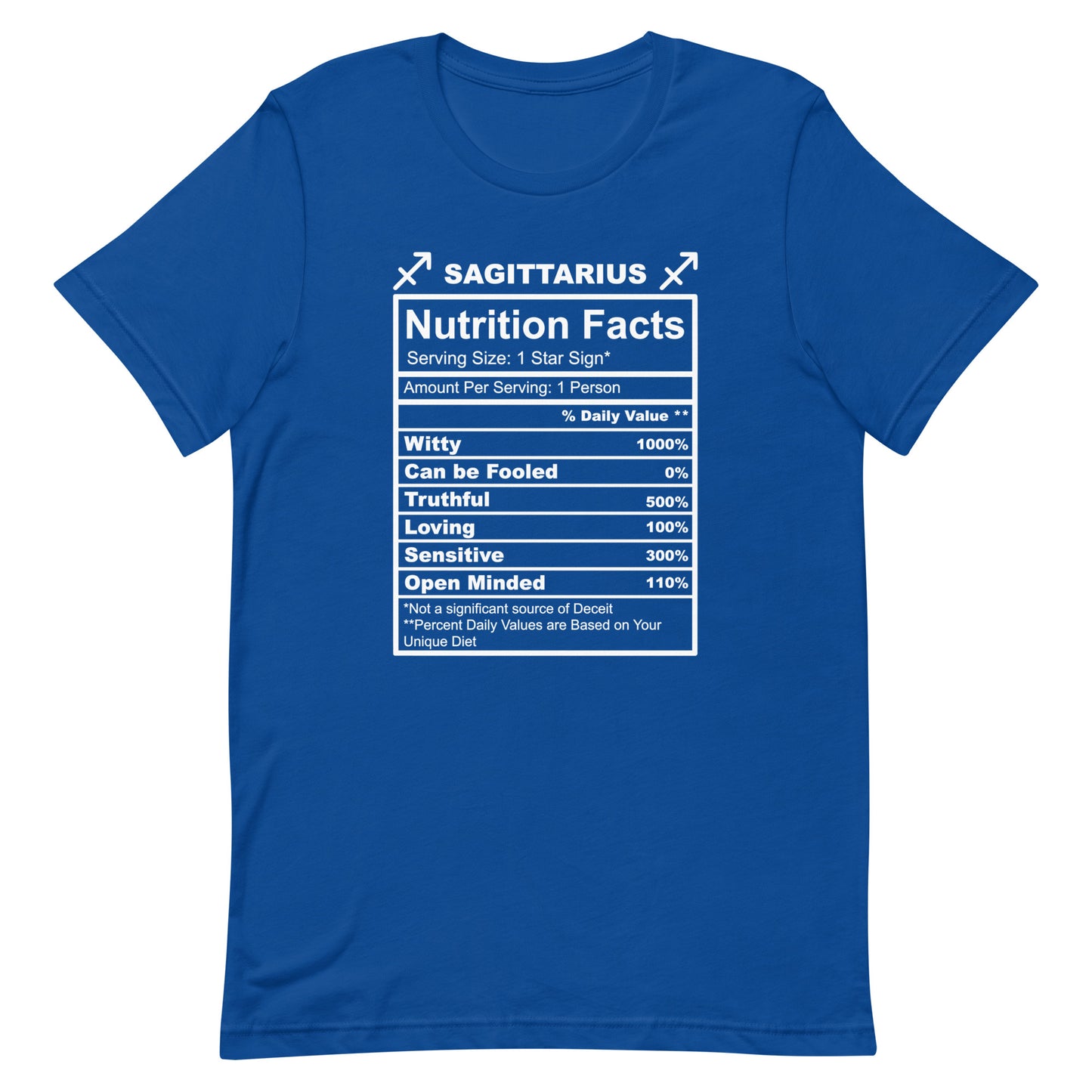 SAGITTARUIS -2XL-3XL - Unisex T-Shirt (white letters)
