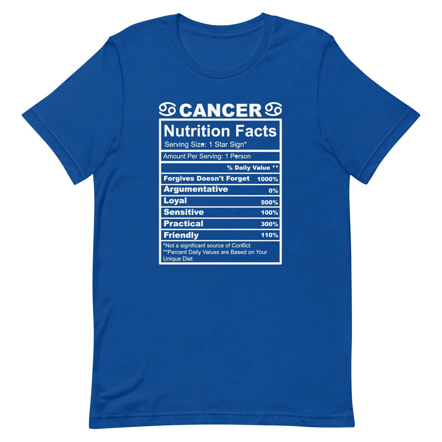 CANCER - S-M - Unisex T-Shirt (white letters)