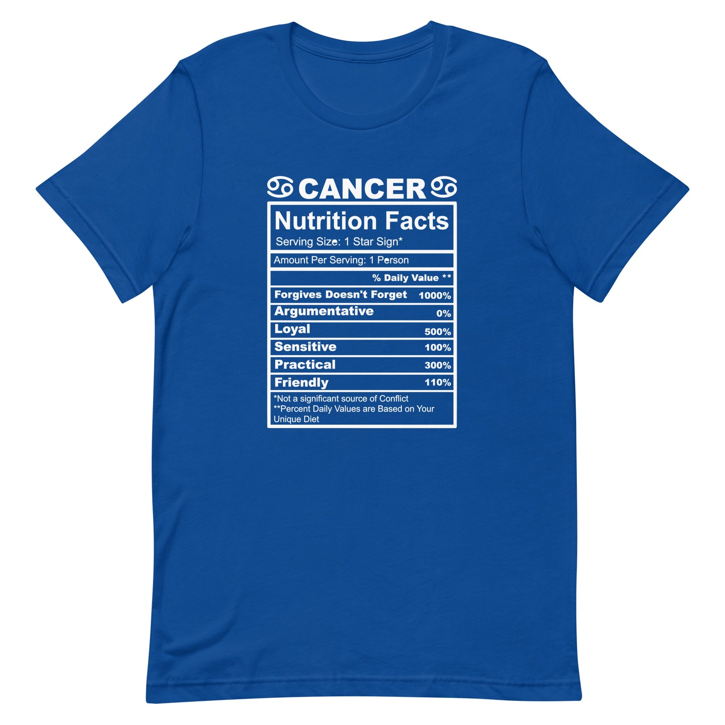 CANCER - 2XL-3XL - Unisex T-Shirt (white letters)