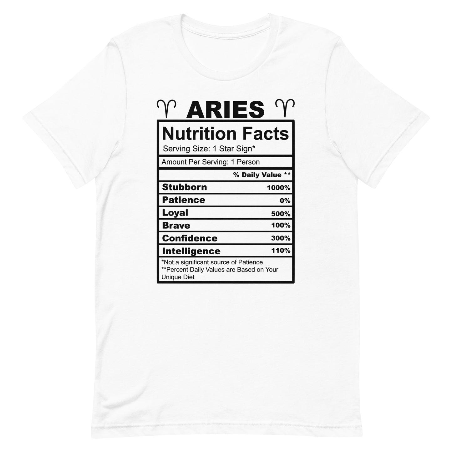 ARIES - XS - Unisex T-Shirt (black letters)
