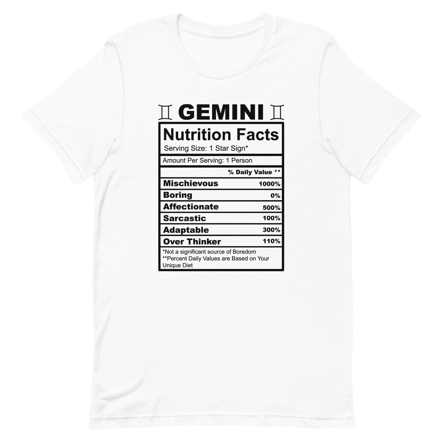 GEMINI - 2XL-3XL - Unisex T-Shirt (black letters)