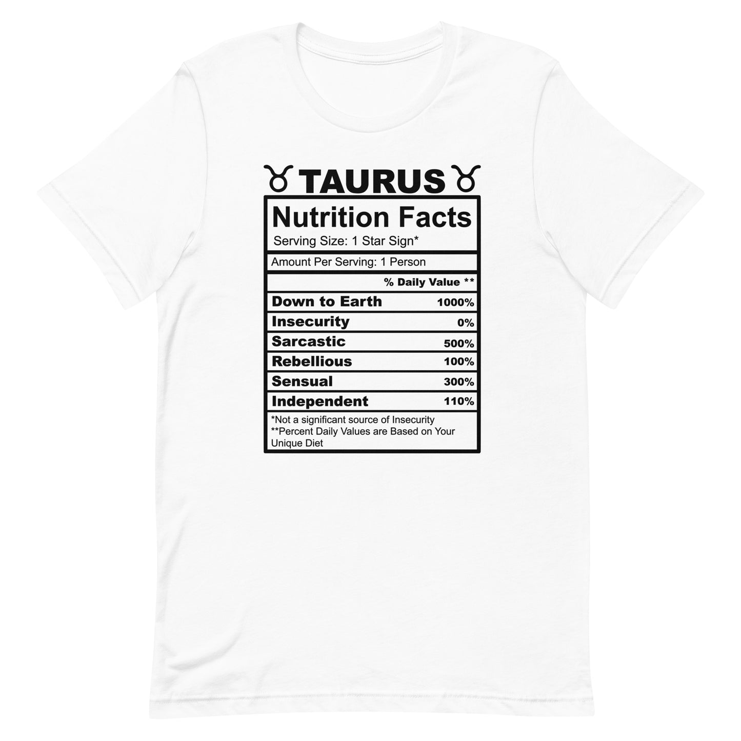 TAURUS - L-XL - Unisex T-Shirt (black letters)