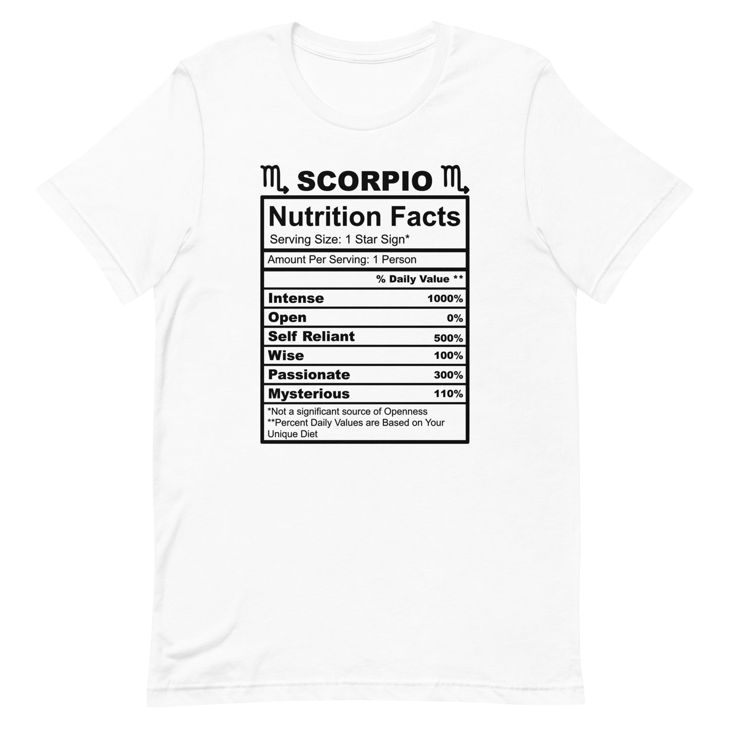 SCORPIO - S-M - Unisex T-Shirt (black letters)