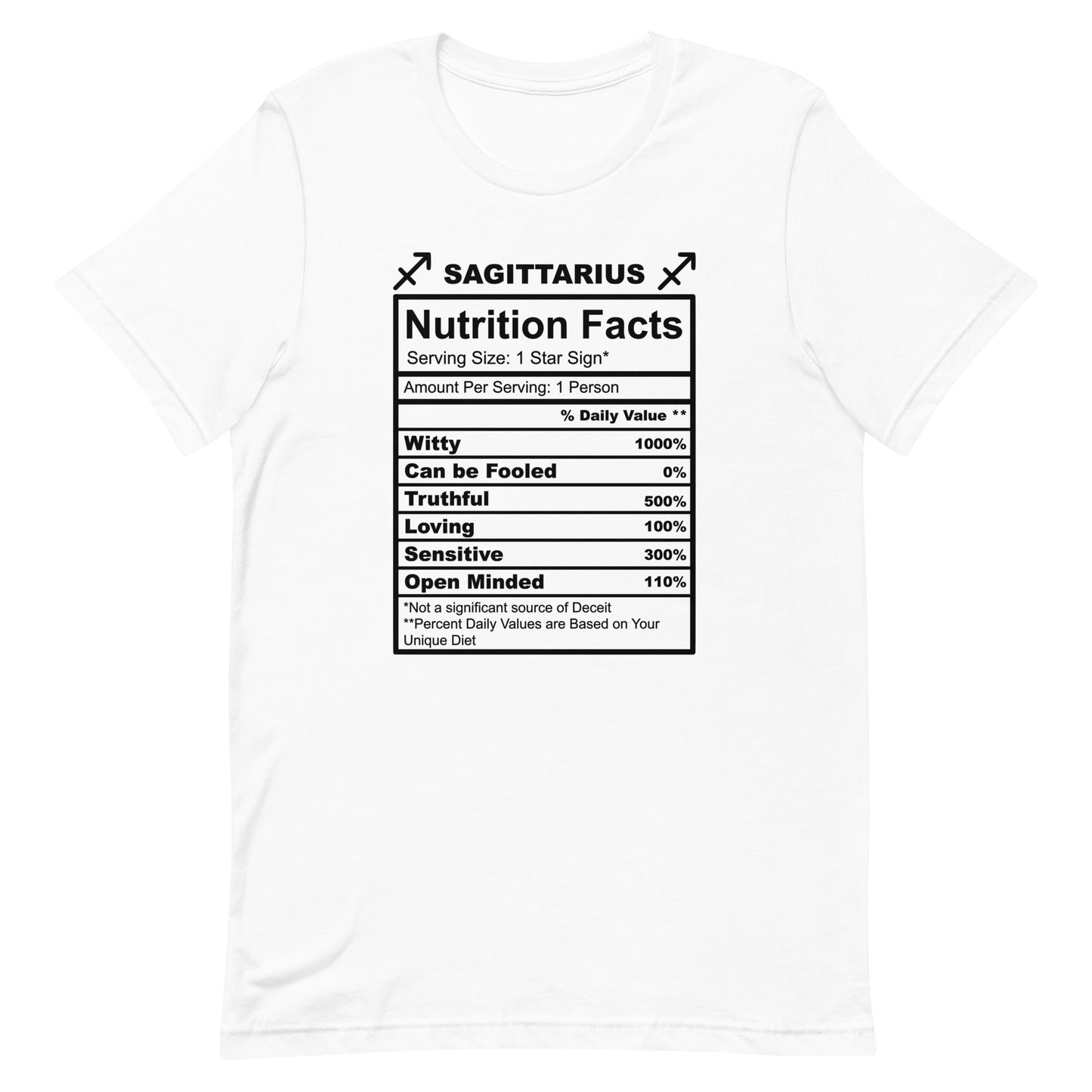 SAGITTARUIS - XS - Unisex T-Shirt (black letters)