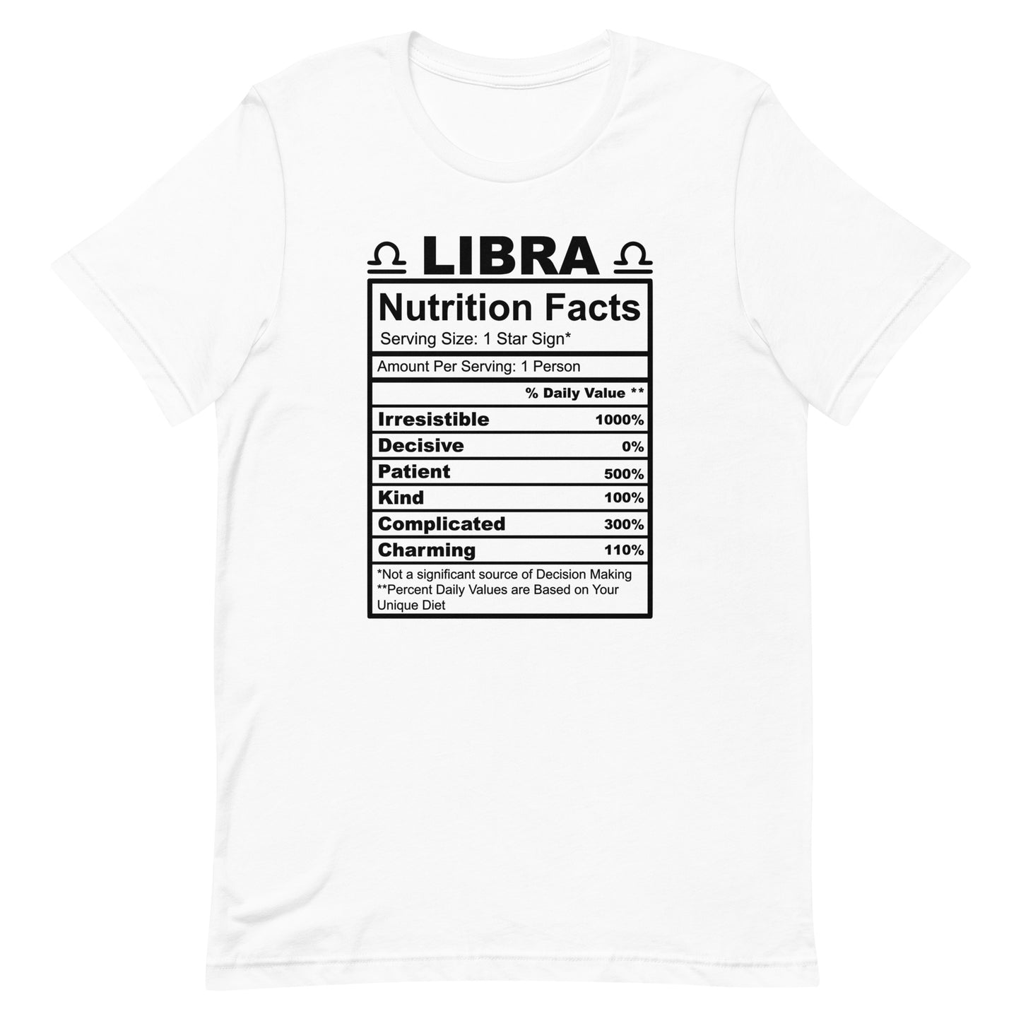 LIBRA - XS - Unisex T-Shirt (black letters)