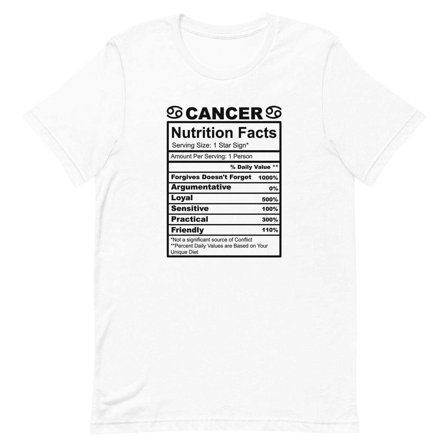 CANCER - 4XL-5XL - Unisex T-Shirt (black letters)