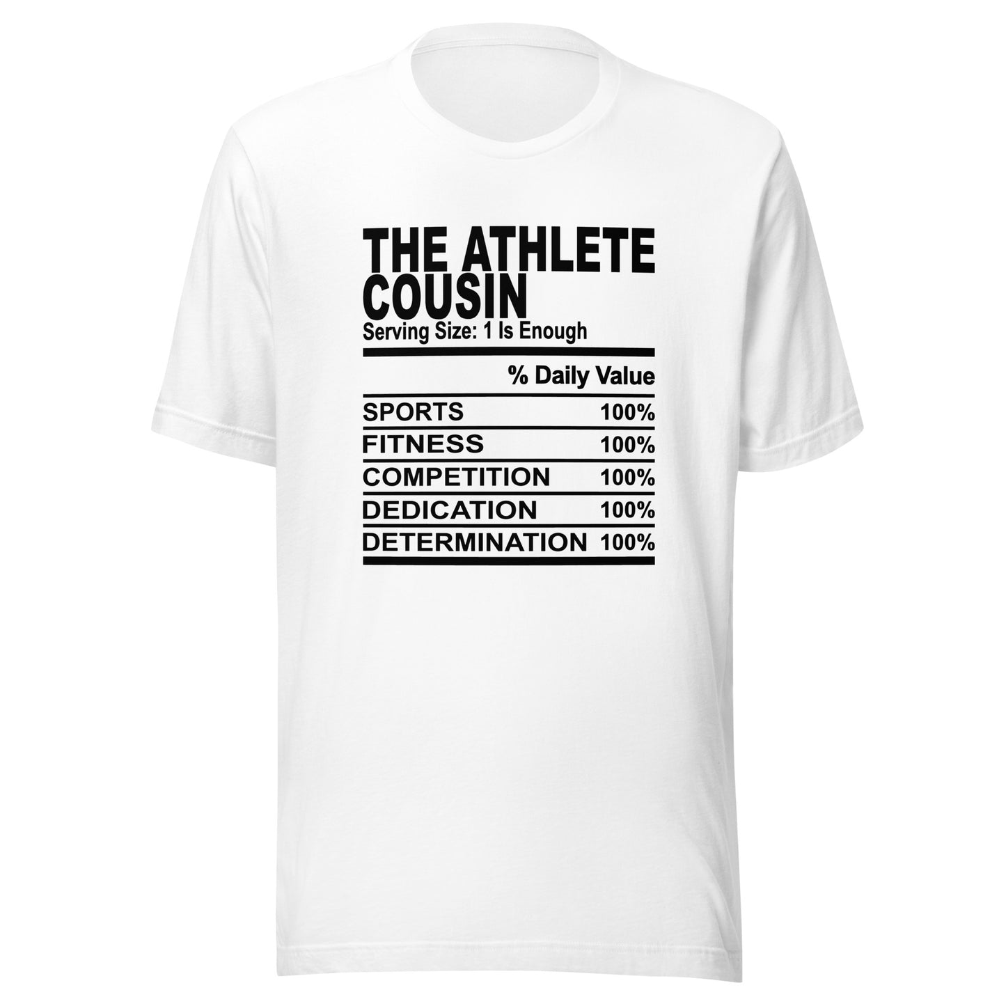THE ATHLETIC COUSIN - 2XL-3XL - Unisex T-Shirt (black print)