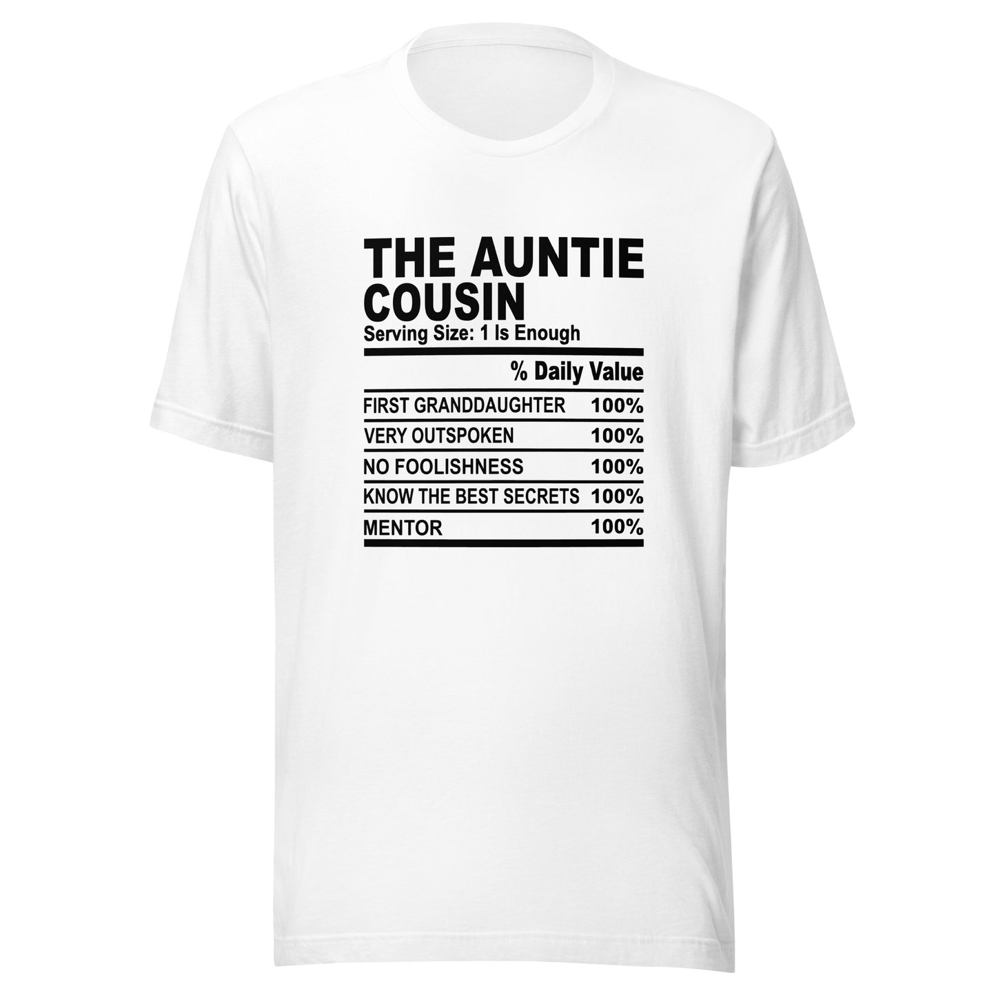 THE AUNTIE COUSIN - 4XL - Unisex T-Shirt (black print)