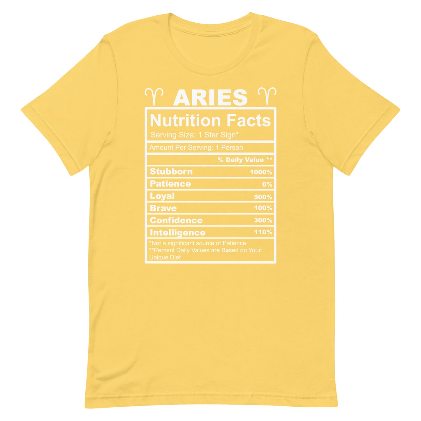ARIES - S-M - Unisex T-Shirt (white letters)