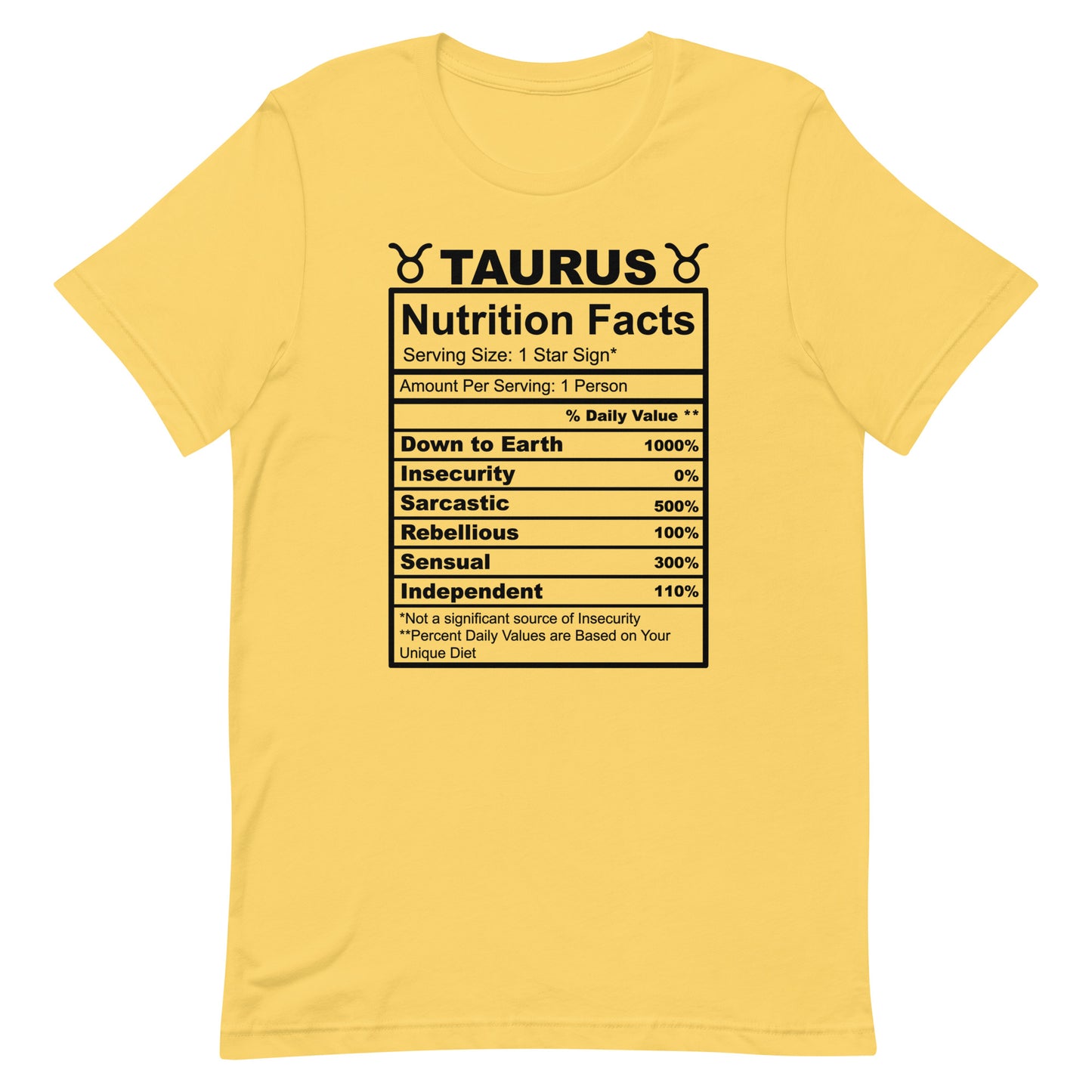 TAURUS - L-XL - Unisex T-Shirt (black letters)