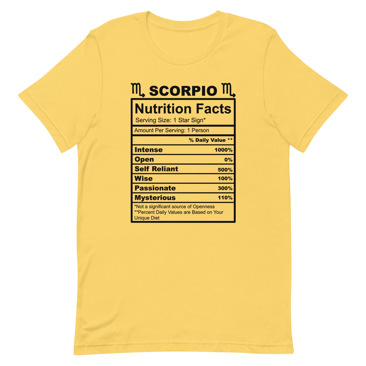 SCORPIO - S-M - Unisex T-Shirt (black letters)