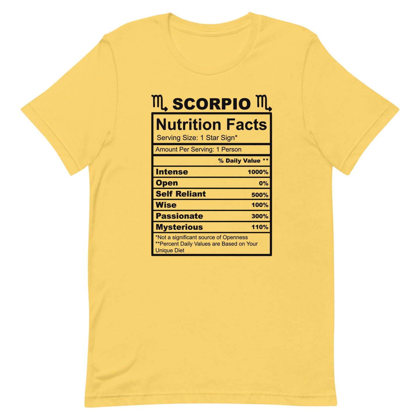 SCORPIO - L-XL - Unisex T-Shirt (black letters)