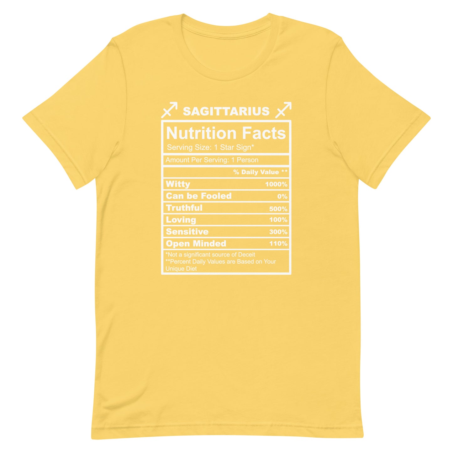 SAGITTARUIS - L-XL - Unisex T-Shirt (white letters)