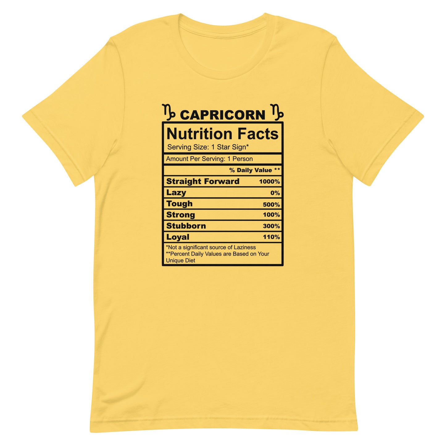 CAPRICORN - S-M - Unisex T-Shirt (black letters)