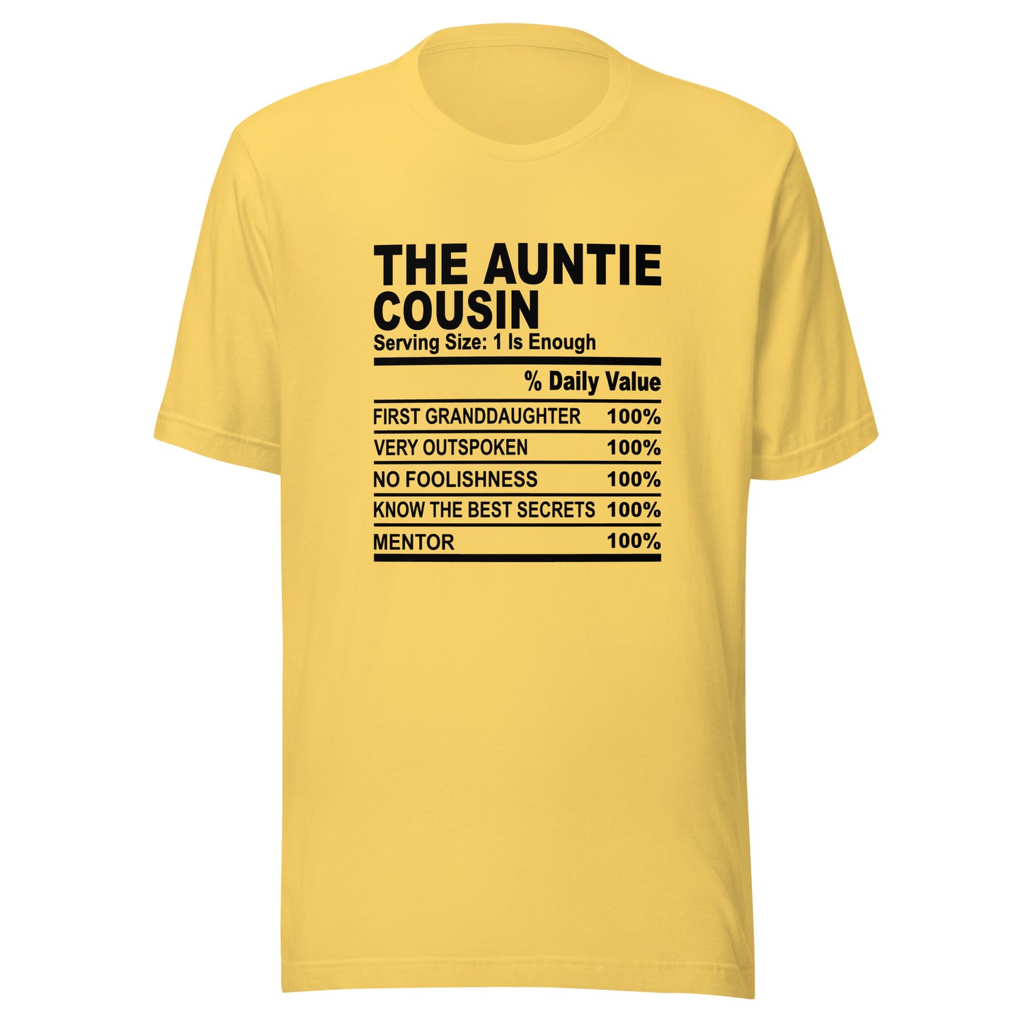 THE AUNTIE COUSIN - 4XL - Unisex T-Shirt (black print)