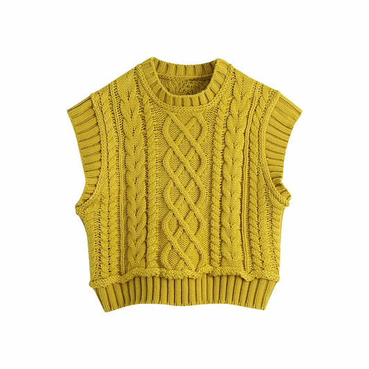 Evfer Women Casual Za Turtleneck Pink Knitted Pullover Vest 2020 Autumn Chic Lady Sleeveless Sweaters Girls Cute Knitted Jumpers