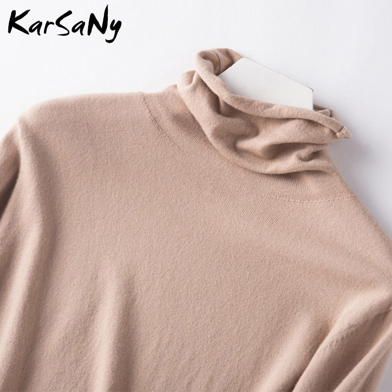 Winter Cashmere Sweater Women Wool Pullover Women's White Cashmere Turtleneck Sweater Pullover Soft Winter For Woman Sweaters