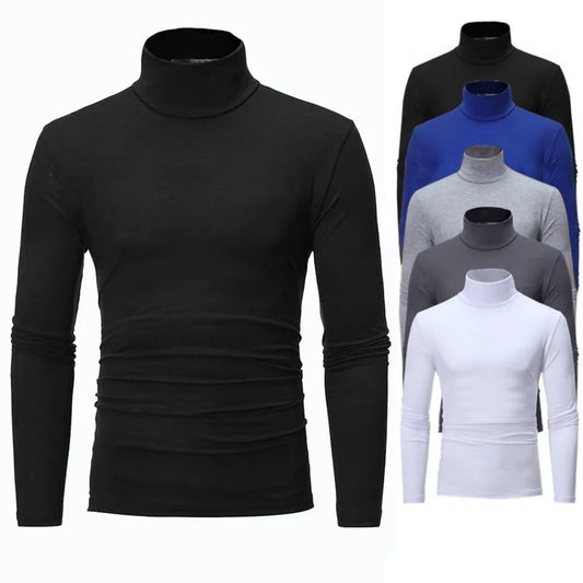 Men's Casual Slim Fit Basic Turtleneck