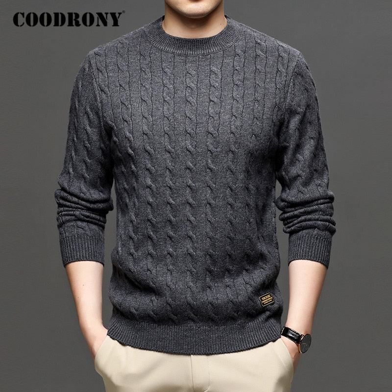 COODRONY Brand Sweater Men Streetwear Fashion Knitwear Jumper O-Neck Pullover Men Clothing Autumn Winter Casual Sweaters C1191