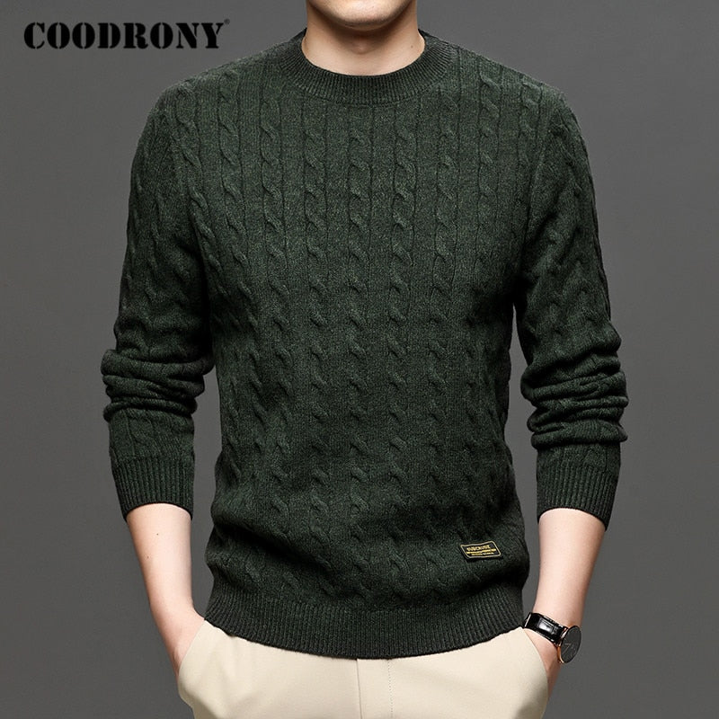 COODRONY Brand Sweater Men Streetwear Fashion Knitwear Jumper O-Neck Pullover Men Clothing Autumn Winter Casual Sweaters C1191