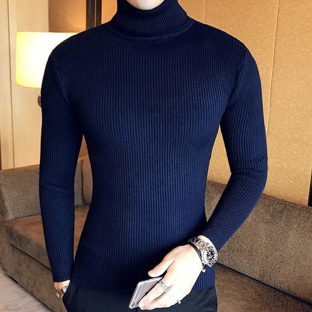 Men's Fashion Knitted Turtleneck Sweater
