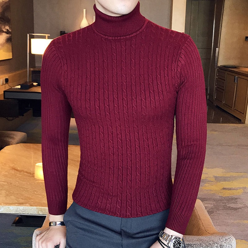 Men's Fashion Knitted Turtleneck Sweater