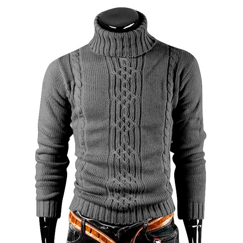 Men's Retro Warm Long Sleeve Turtleneck Sweater