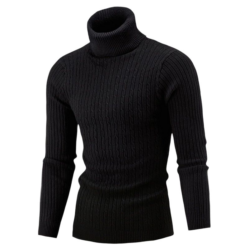 Men's Rollneck Knitted Turtleneck Sweater