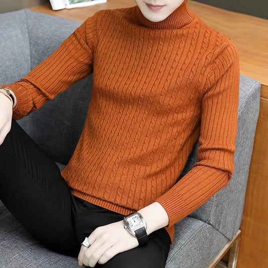 Men's Classic Korean Solid Color Turtleneck Sweater