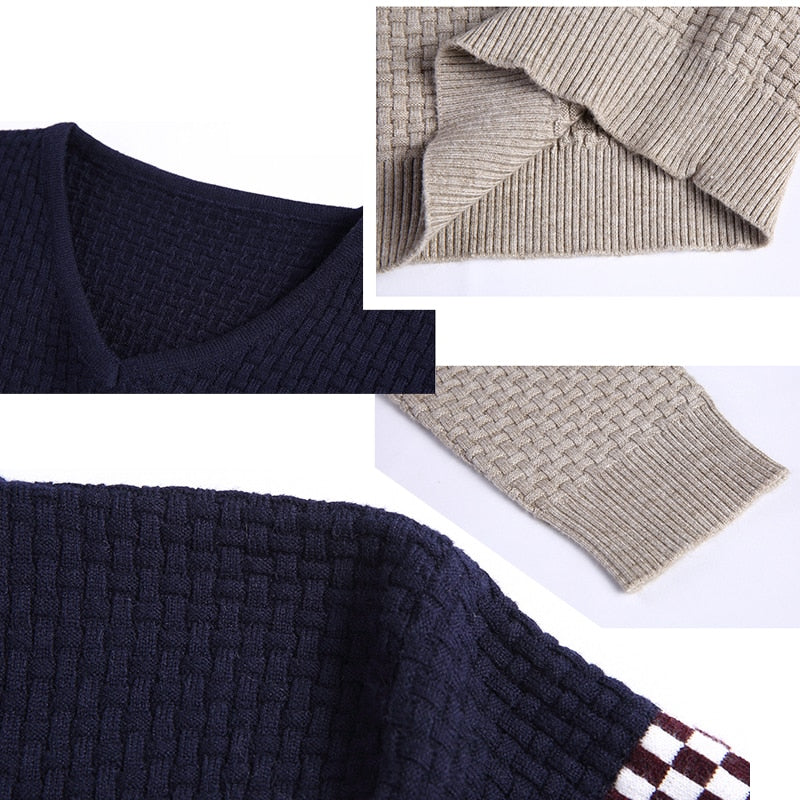 Men's Leisure Pullover V-neck Sweater