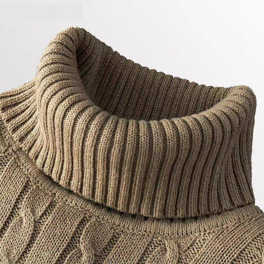 Men's Winter Warm Knitted Casual Turtleneck Sweater