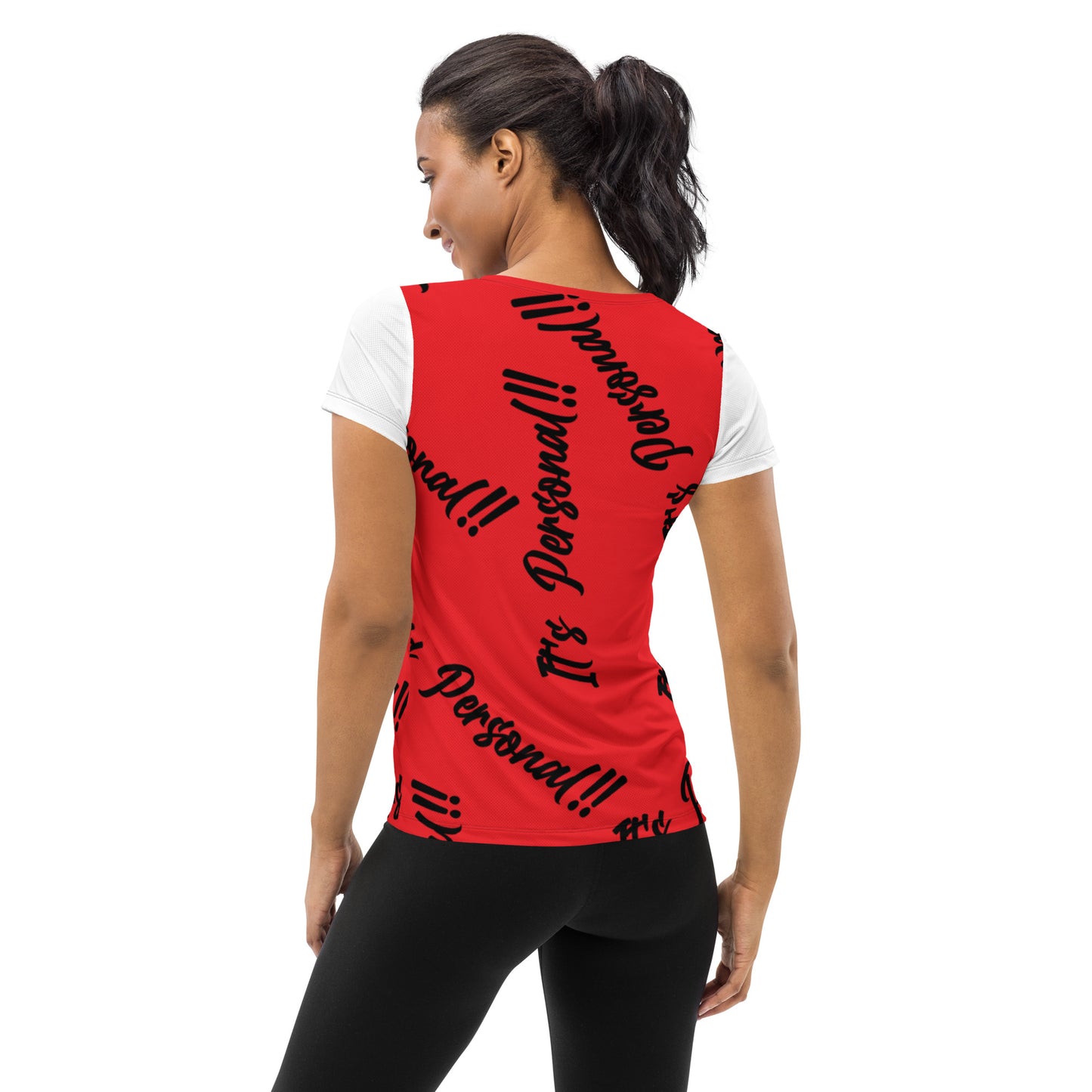 It's Personal - Red/White Sleeves [All-Over Print Women's Athletic T-shirt]