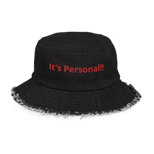 It's Personal!! Distressed Denim Bucket Hat
