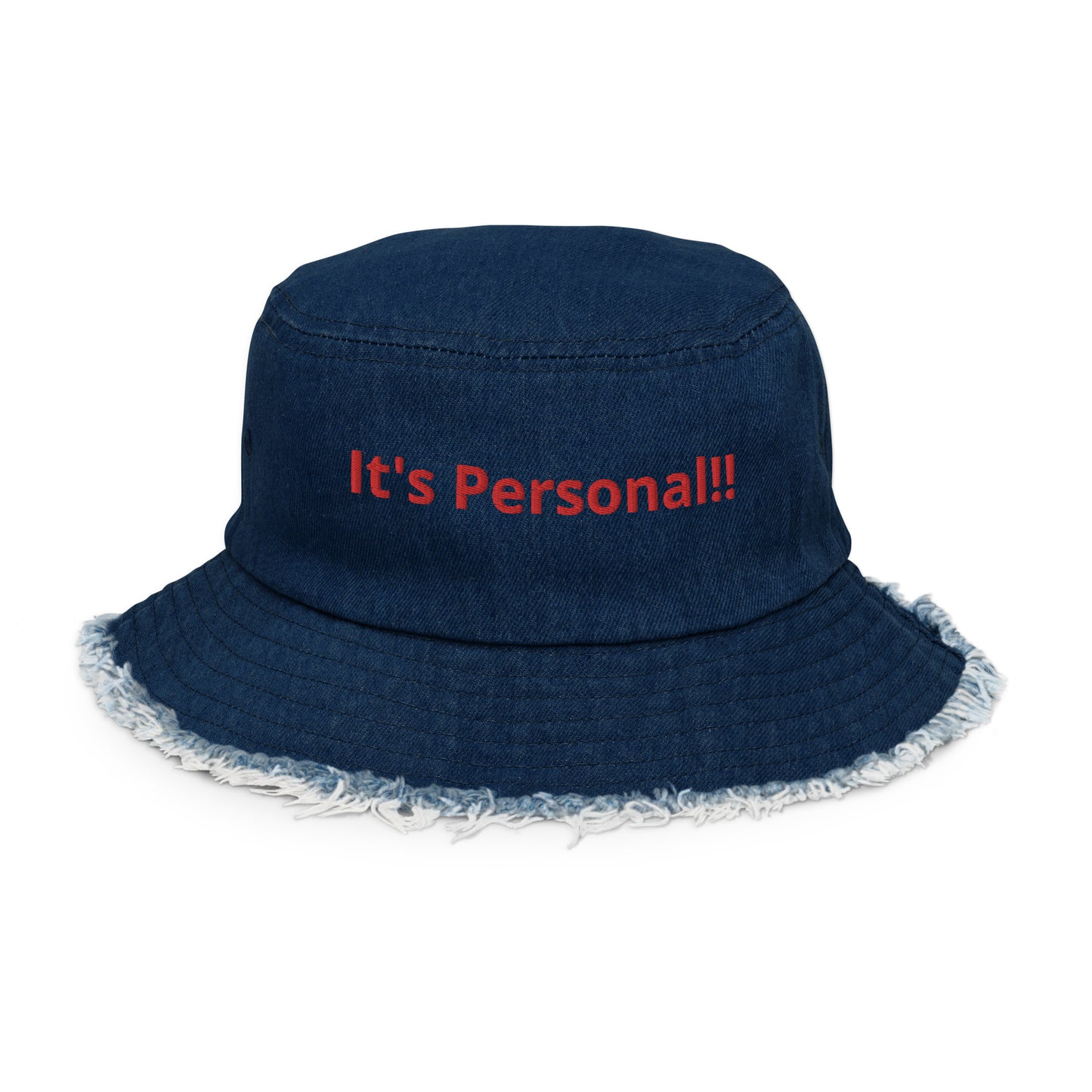 It's Personal!! Distressed Denim Bucket Hat