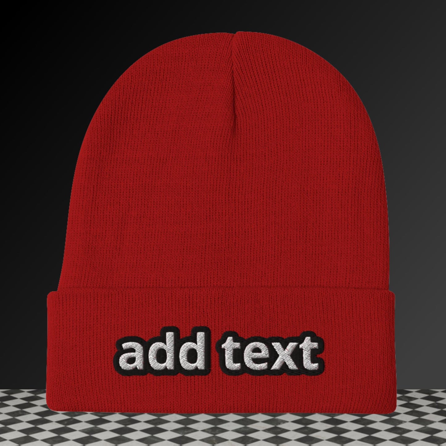 Knitted Beanie [customizable text]