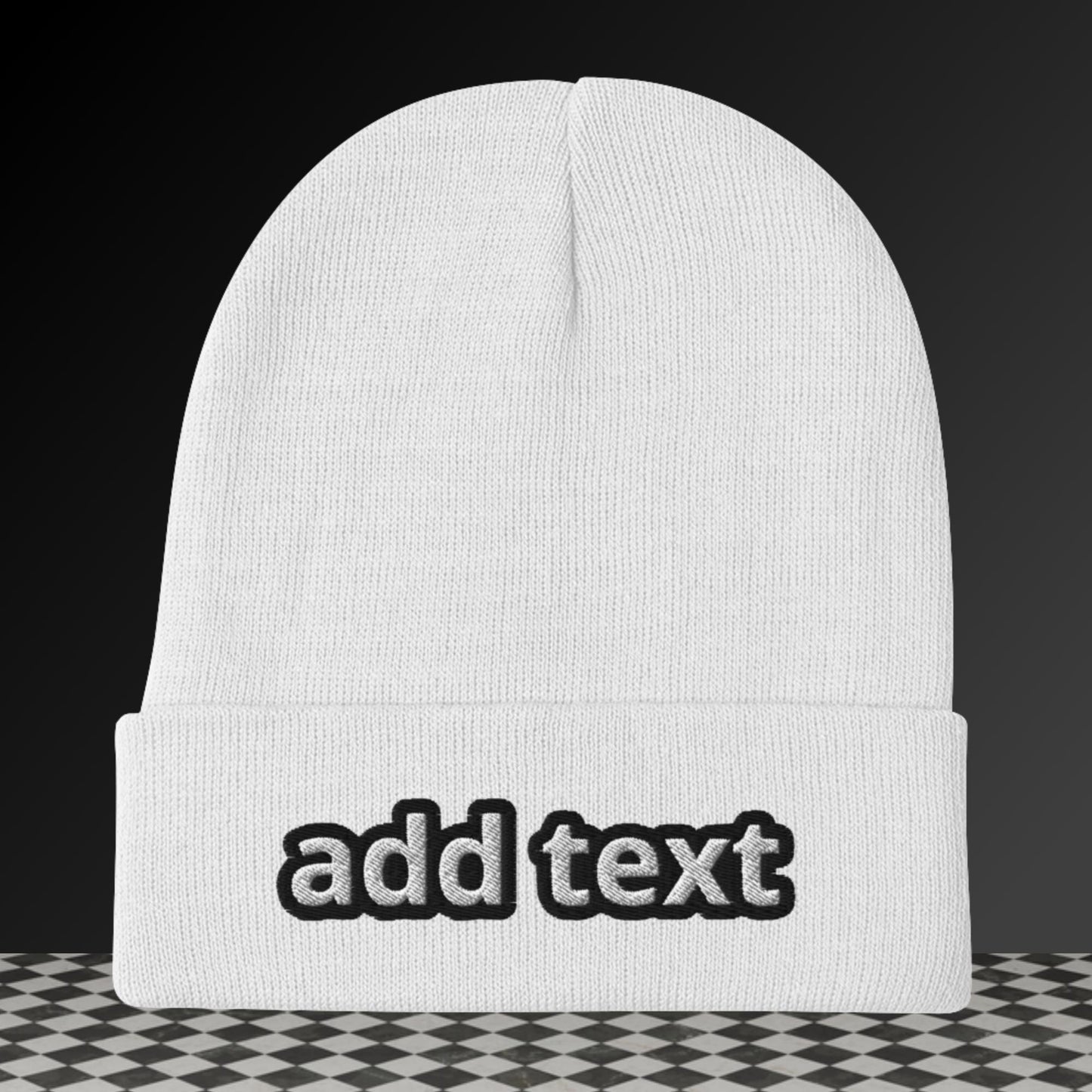 Knitted Beanie [customizable text]