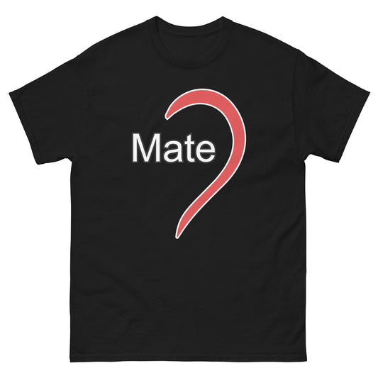 HEART RED - MATE TEE (white letters) - Unisex