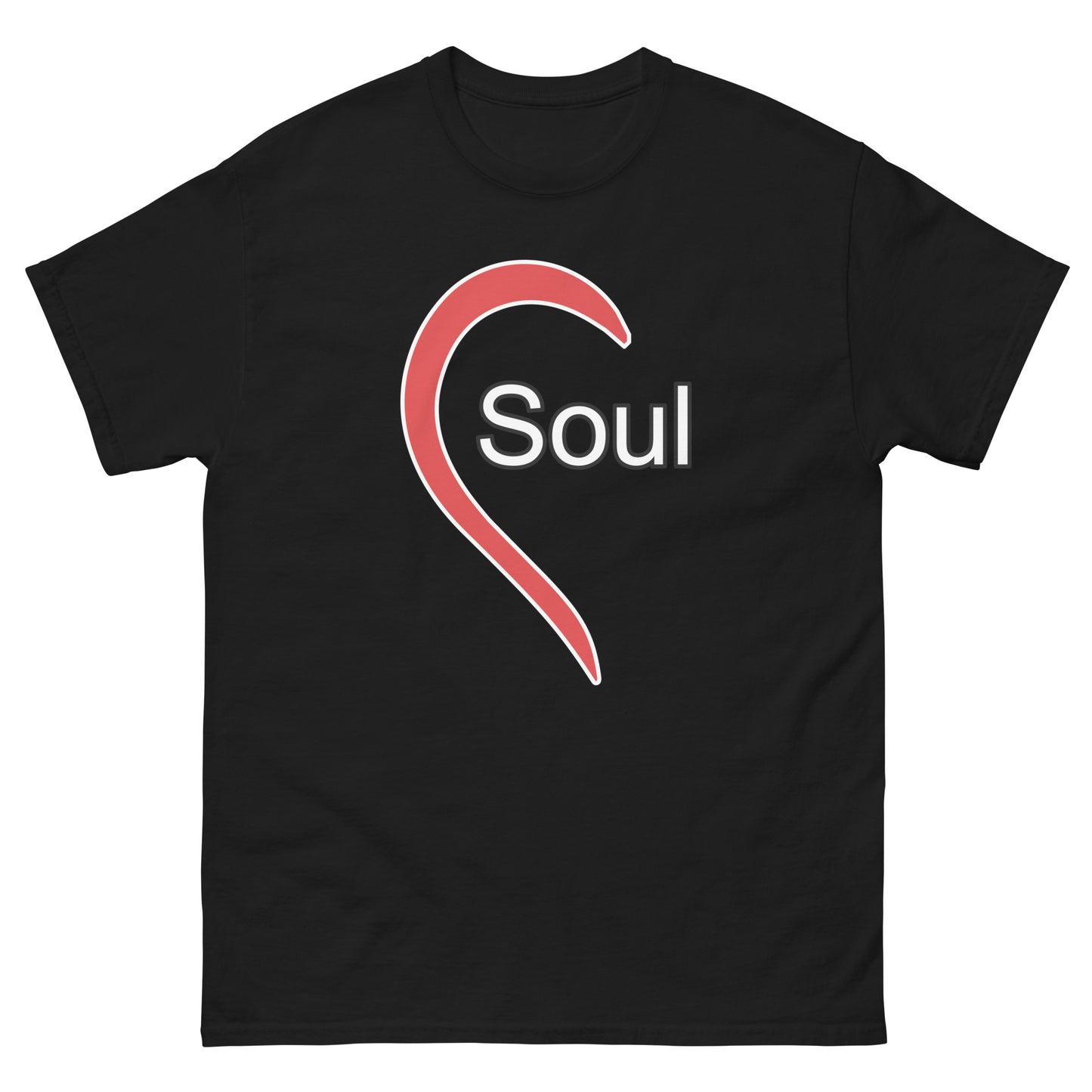 HEART RED - SOUL TEE (white letters) - Unisex