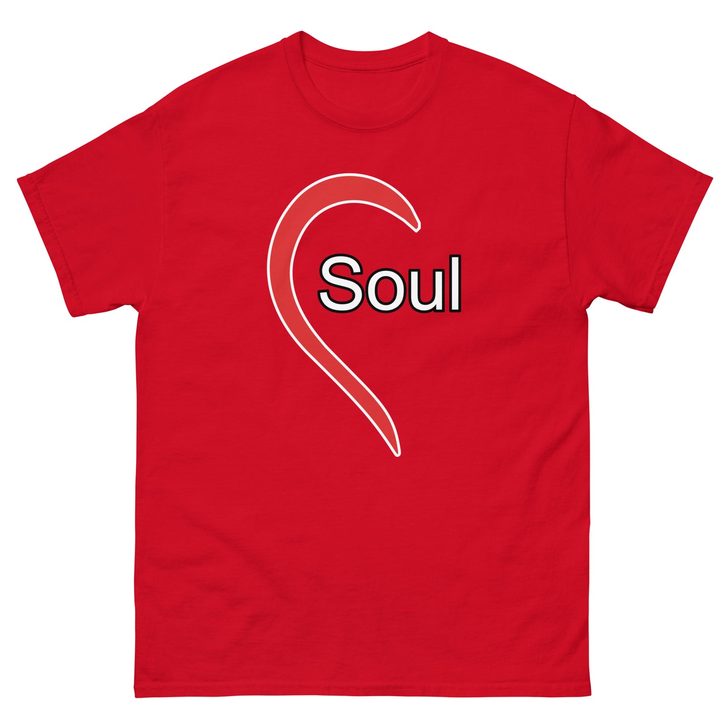 HEART RED - SOUL TEE (white letters) - Unisex