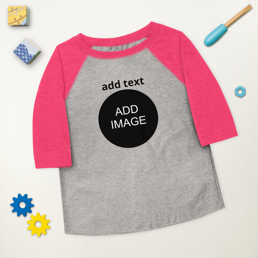 Toddler Baseball Shirt [front & back: image and text]