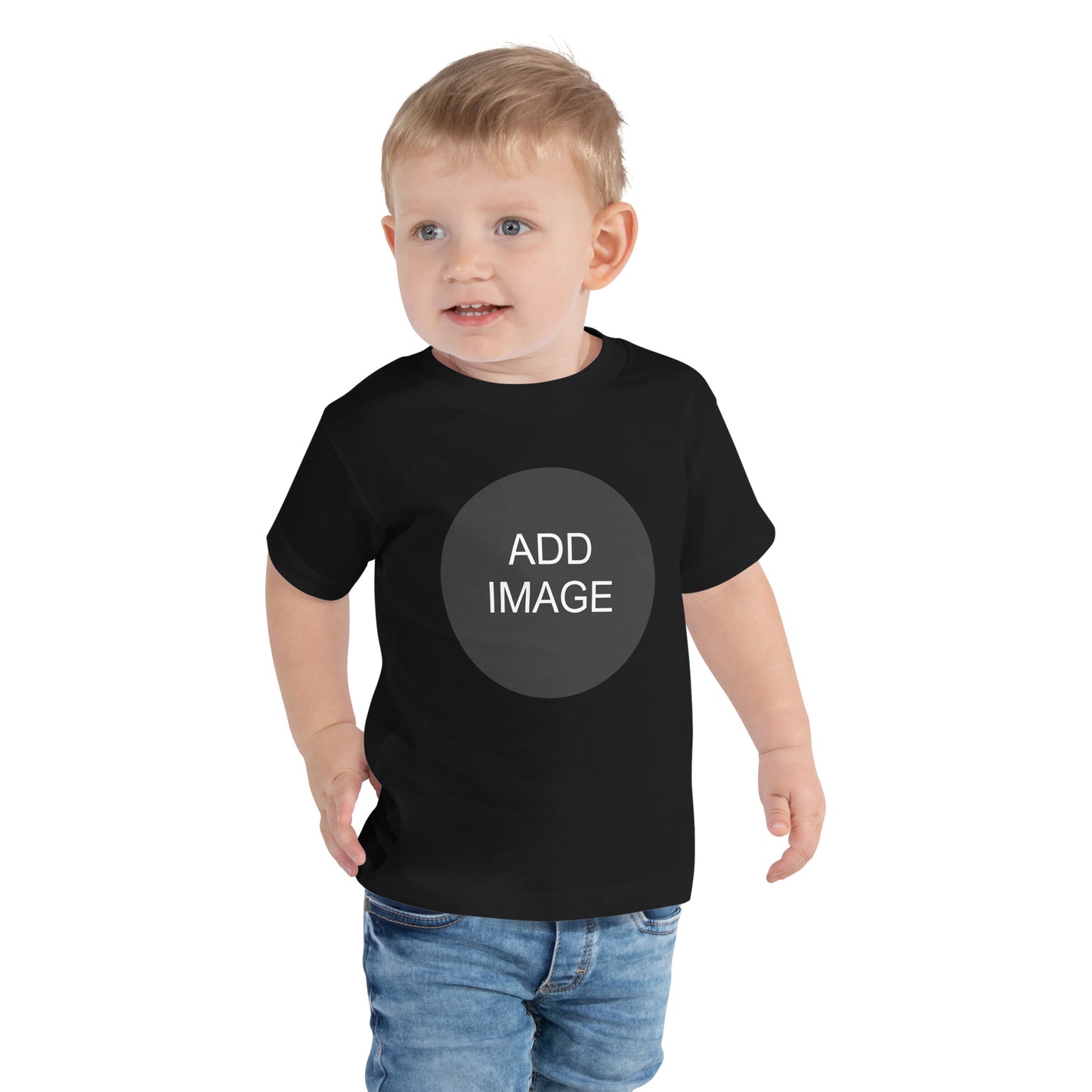 Toddler Short Sleeve Tee 2T-5T (front image, back text)
