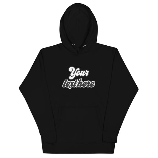 Customizable Hoodie - Front Text Only (italic mix) - Unisex