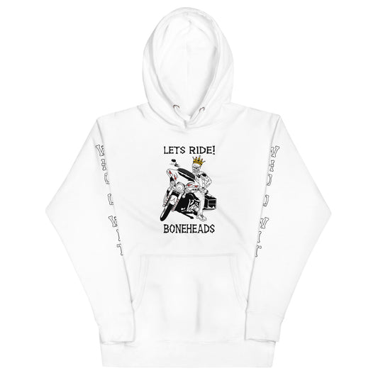 BONEHEADS Hoodie (vertical text) - Unisex
