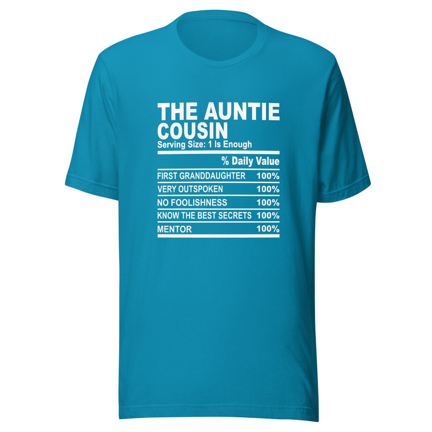 THE AUNTIE COUSIN - 4XL - Unisex T-Shirt (white print)
