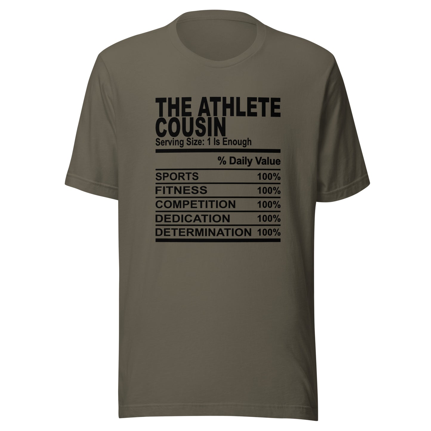 THE ATHLETIC COUSIN - 2XL-3XL - Unisex T-Shirt (black print)