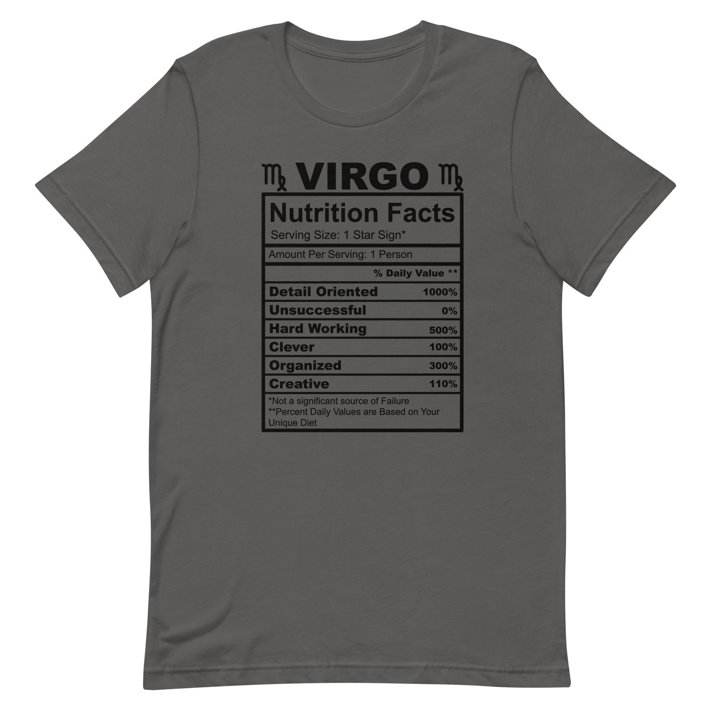 VIRGO - 2XL-3XL - Unisex T-Shirt (black letters)