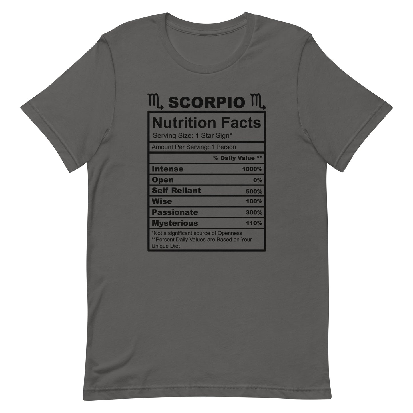 SCORPIO - S-M - Unisex T-Shirt (black letters)