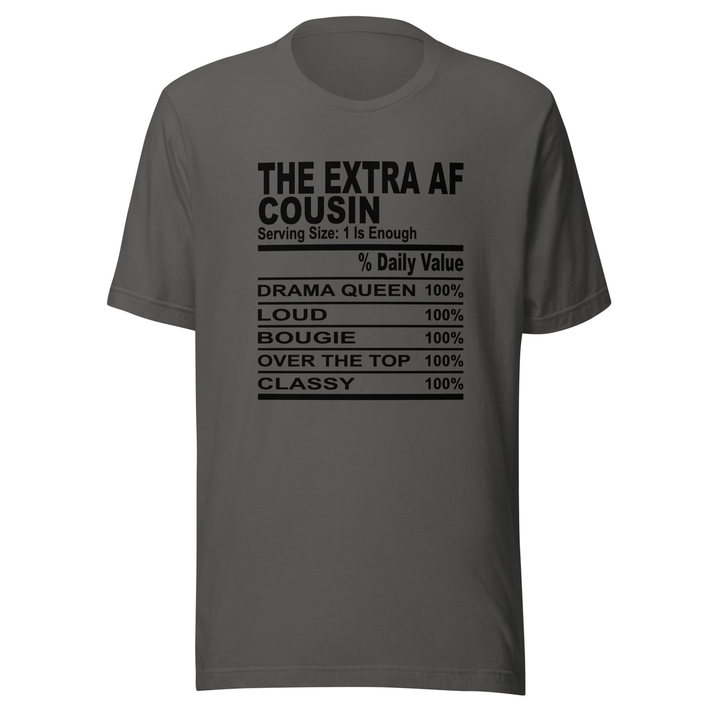 THE EXTRA AF COUSIN - 4XL - Unisex T-Shirt (black print)